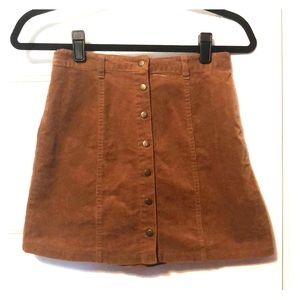 Corduroy mini skirt